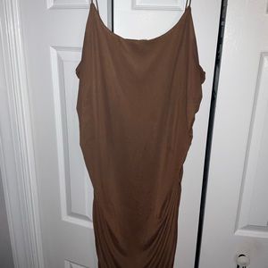 Brown sleeveless dress